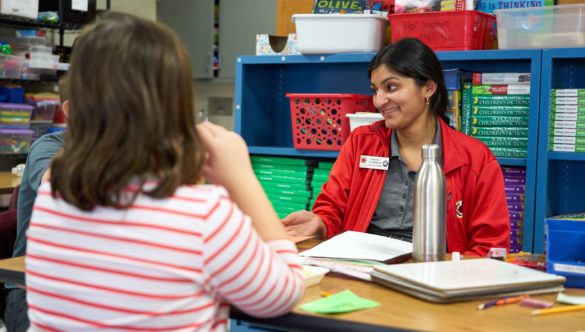 City Year AmeriCorps in school service leadership lunch